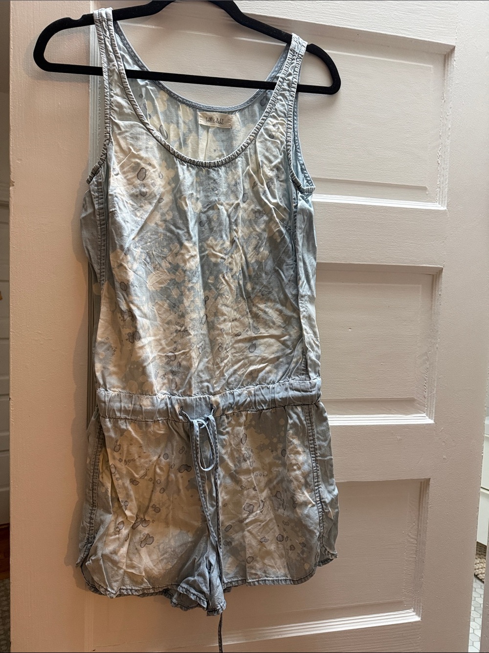 Bella Dahl Light Blue Printed Cotton Romper